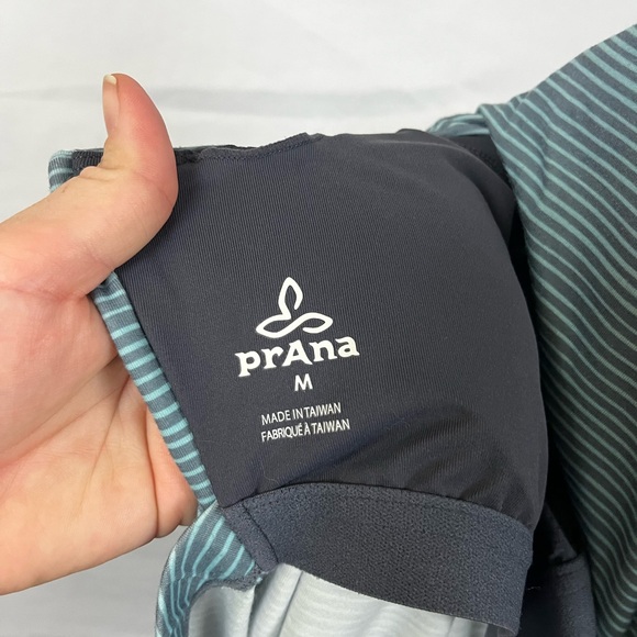 Prana Women's Skypath Athletic Built In Bra Blue Striped Dress- Size Medium - Picture 4 of 8